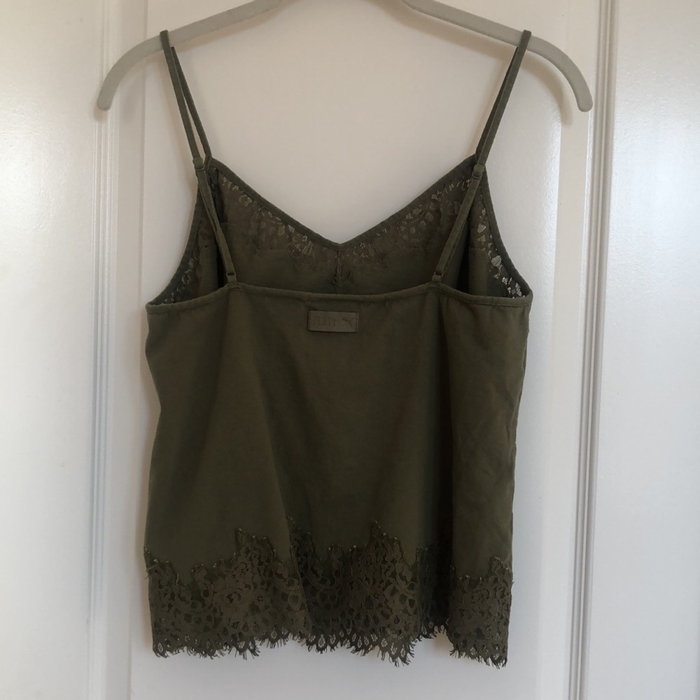 FENTY X PUMA Lace Trim Camisole Olive Green - Picture 7 of 12
